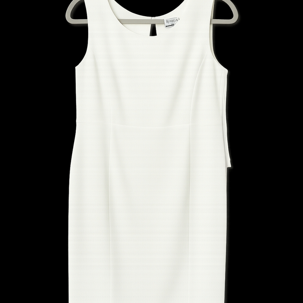 Kasper White Sleeveless Mini Dress